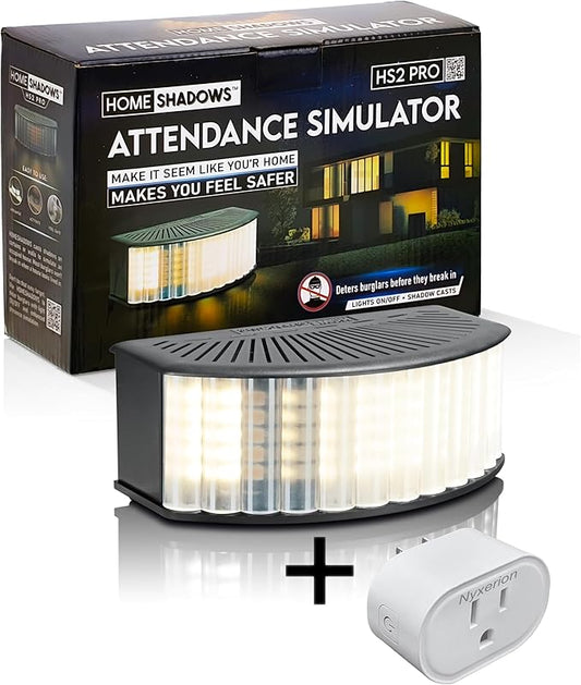 Attendance Simulator Home Security Light HS2Pro Black & Smart Plug BSD11 - Bundle