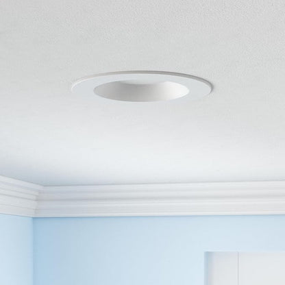 LUXRITE 5/6 Inch LED Recessed Retrofit Downlight, 14W=90W, CCT Color Selectable 2700K | 3000K | 3500K | 4000K | 5000K, Dimmable Can Light, 1100 Lumens, Wet Rated, Energy Star (12 Pack)