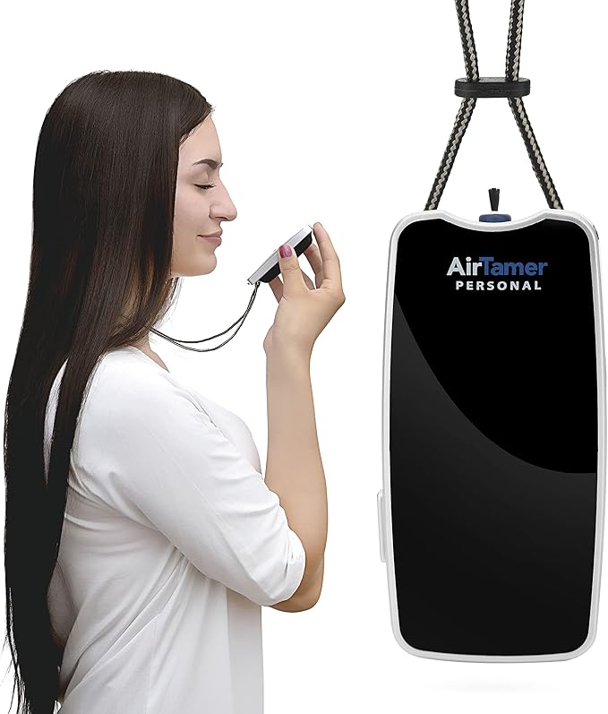 Personal Air Purifier Wearable Necklace - Portable Ionizer for Travel, Office & Pollution Protection – Silent, Filterless, USB Rechargeable Air Cleaner