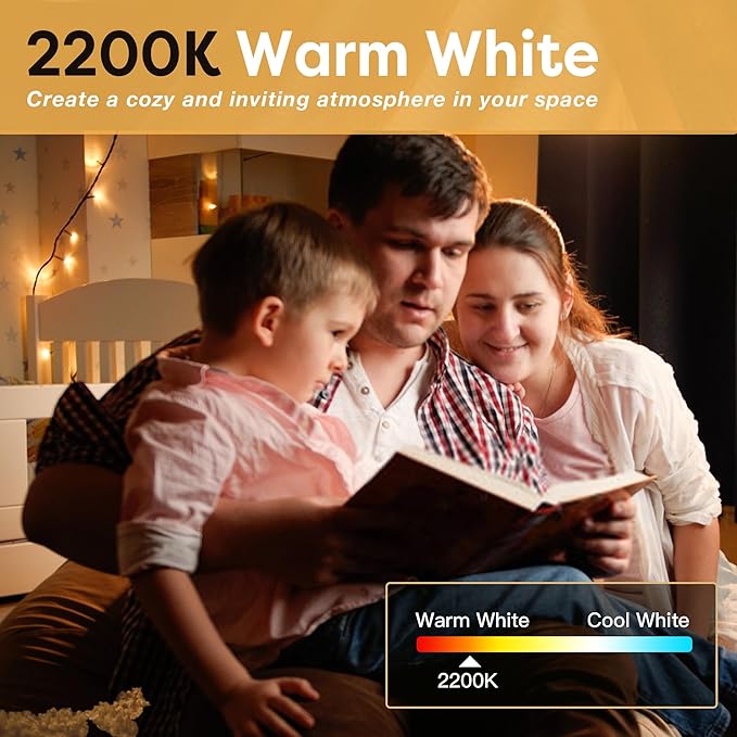 C7 LED E12 Candelabra Bulbs 0.5W (5 6 7W Equivalent), 2700K Warm White Clear Glass Night Light Bulb, 50 Lumens Small Edison Candle Bulbs for Chandelier, Salt Lamp, Window Candle, Appliance, 6 Pack