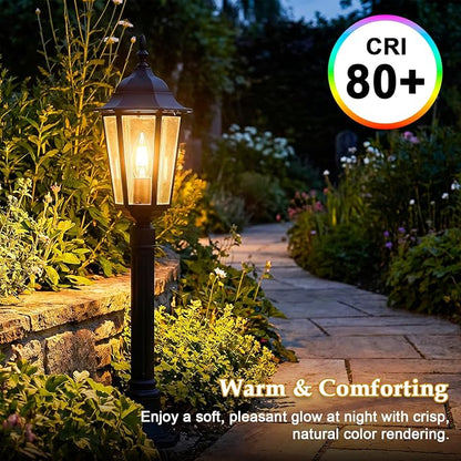 E12 Dusk to Dawn Light Bulbs Outdoor, C35 B11 5W 60W Equivalent 500LM 2700K Soft White Photocell Sensor Filament Candelabra Bulbs, Auto ON/Off Edison Outdoor Bulbs for Garage, Porch, 6 Pack