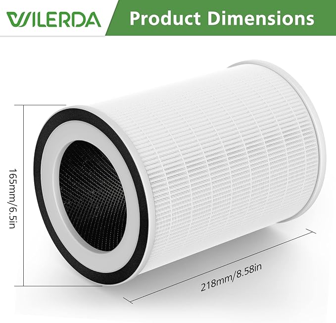 2 Pack KILO Filter Compatible with Afloia KILO, KILOPLUS, KILOPRO, MIRO,MIRO PRO and MORENTO MR-Kilo, Kalo Air Purifier, 360° 3-Stage Filtration for Odor,Smoke,Dust,Pollen,Pets