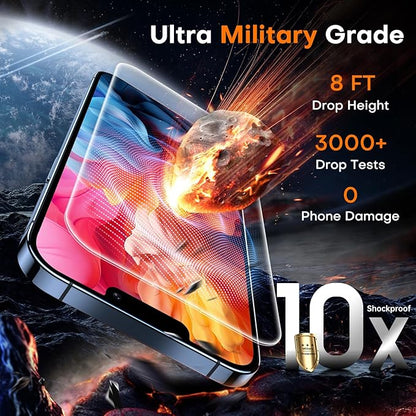 TOCOL for iPhone 13 Pro Screen Protector Military Grade Shatterproof HD Tempered Glass Full Coverage Anti-Fingerprint Easy Installation Case Friendly 2 Pack