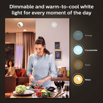 Philips Hue White 2-Pack A19 LED Smart Bulb & Bridge, Unlocks Full Suite of Features for Hue Smart Lights and Accessories, Compatible with Alexa, Apple HomeKit and Google Assistant White Ambiance