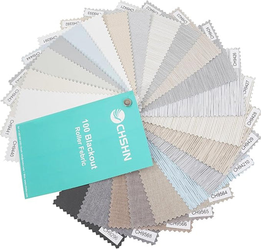 Motorized Smart Blinds with Remote – 100% Blackout Roller Shades Fabric Swatch – Alexa, Google, Apple HomeKit, Tuya App –Automatic Curtains for Home Office – 24 Color Options (Fabric Samples)