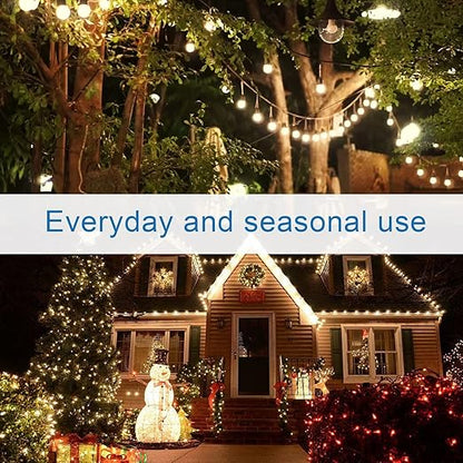 New One Smart Plug 2 Pack, Outdoor Waterproof IP65 Dual Outlets, 2.4G WiFi Outlet Compatible With Alexa, Google Home, Smart Life, Wireless Voice Remote Control, ETL FCC Certified