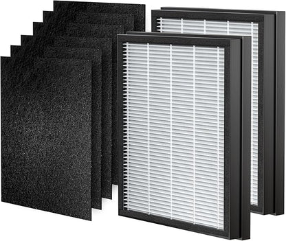 HEAPETS P358 Replacement Filters for P358 Pet Air Purifier, 6 Pre-Filters and 2 HEPA Composite Filters, Genuine Version, PJ358-2LX6JDM
