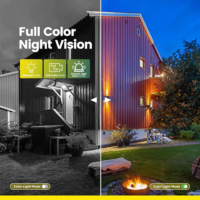 litokam 4MP Security Camera Outdoor, 2.5K Cameras for Home Security Outside with 360° PTZ, Color Night Vision, WiFi Cam with Siren, Auto Tracking & AI Motion Detection, 2-Way Talk (2 Pack)