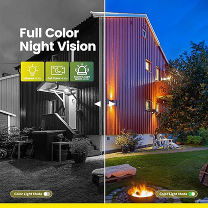 litokam 2.5K Security Camera Outdoor, 2.4G Wi-Fi Camera for Home Security Outdoor with Smart Motion Detection, 360° PTZ Surveillance IP Home Cam Outside with Color Night Vision, Siren & 2-Way Talk