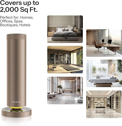 Tower Waterless Scent Diffuser, 2000 Sq Ft Coverage, Luxury Hotel Scent Oil Diffuser for Large Room, Home, Office, Hotel, Remote & App Control, Essential Oil Cold Air Machine, Almond Cream