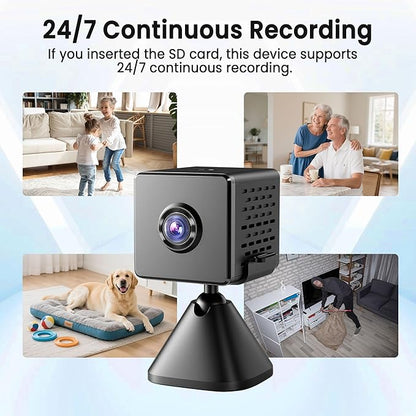 vebiliki Indoor Camera with 32GB TF Card, 4K WiFi Camera with Live View, Nanny Cam with Motion Alerts, Cloud & Local Storage, Auto Night Vision Indoor Security Camera for Baby, Pet & Elder Care