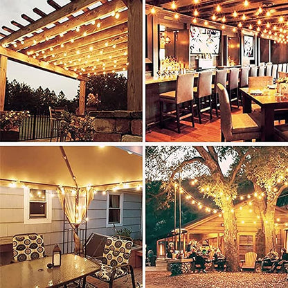 G40 LED Replacement Bulbs for Outdoor String Lights, 0.6W Dimmable Shatterproof Globe Bulbs, E12 Candelabra Base, Warm White, 25-Pack