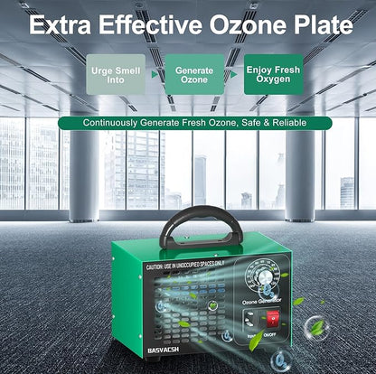 Ozone Generator 45,000mg/h, Home/Industrial O3 Car Deodorizer. Ozone Machine Air Ionizer Ozone Odor Eliminator for Strong Odor. Odor Eliminator for Home, Car, Pet. Room Deodorizer For 2500 sq ft.