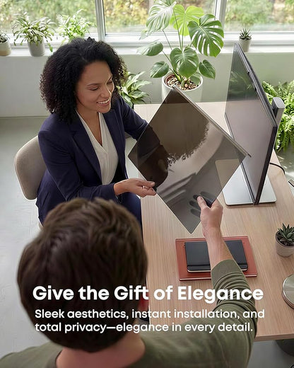 Hanging Privacy Screen Protector for 23-24" Monitors, Removable & No Installation Required, ±30° Privacy Filter, Effectively Blocks High-Energy 460nm Blue Light – Dual Protection for Information Security & Eye Health(24"-16:9 (21.54"×12.60"))