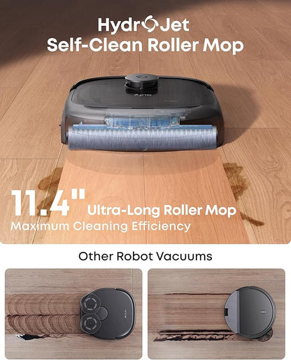 eufy Certified Like-New Robot Vacuum E28, Portable Deep Cleaner for Carpet, HydroJet System with Roller Mop, All-in-One Robot Vacuum and Mop Combo, Corner-to-Edge Cleaning (Renewed)