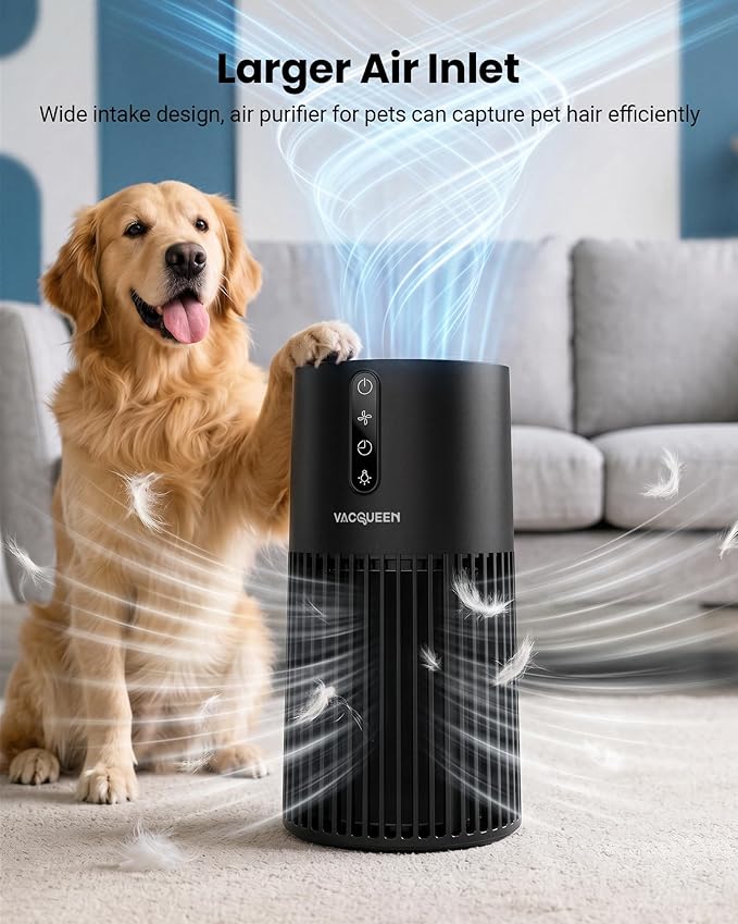 HEPA Air Purifiers for Home Pets, Smart WiFi Air Purifiers for Bedroom, Timer and Alexa Control, Cover 1800 Ft², PM2.5 Monitor, Sleep Mode, Washable Filter Air Cleaner for Pet Hair Odors Smoke Dust