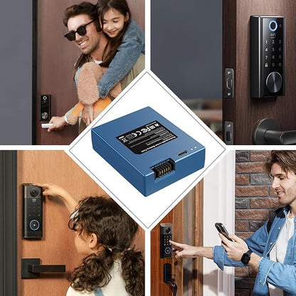 TREE.NB 12000mAh Smart Lock Battery T8520S 3.7V-44.4Wh, Compatible with Eufy Security S330/E330/S230/S231/S220 Video smart Locks (Data Cable/USB-A to TYPE-C/2A Cable)