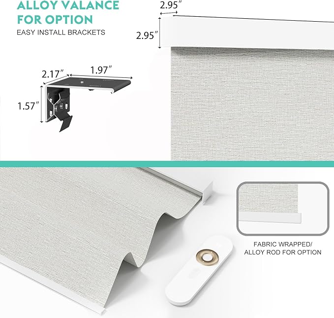 Motorized Blinds with Remote, Blackout Smart Automatic Electric Blinds for Windows Compatible with Alexa Homekit, Cordless Indoor Motorized Roller Shades with Custom Size（Daybreak Linen）