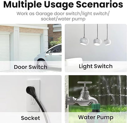 2 Channel Tuya Smart Life WiFi Momentary Inching Self-Locking Interlock Relay Switch Module,DC 7-32V Wireless Remote Control with RF Bluetooth, Compatible with Alexa Goolge Home (2CH)