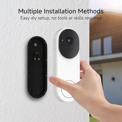 Noorio Wireless Doorbell Camera with Rechargeable Battery, 2K+ Resolution, 2-Way Audio, Color Night Vision, AI Motion Detection, Smart Video Doorbell Compatible with Alexa, D110