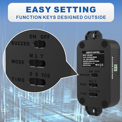 UHPPOTE Wireless RF Remote Control Switch for Door Access Control System | 433.92MHz 12VDC Fit Electric Strike Lock, Magnetic Lock