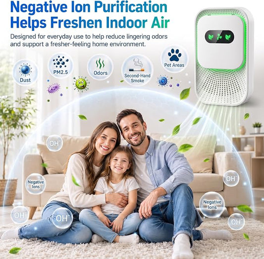 6 Pack Plug in Air Purifier,Quiet Air Ionizers for Home and Pet Odors