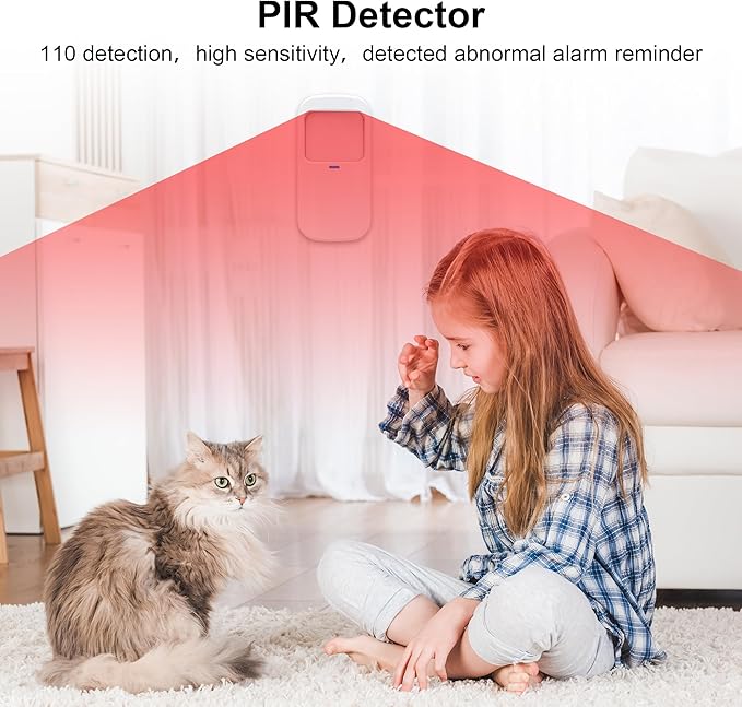 2G WiFi Alarm System, Compatible with Google Home and Alexa Wireless Security System, Motion Detector, Anti-Theft Kit with Siren, Sensor Ports Protect Your Office (Smart Life & Tuya)