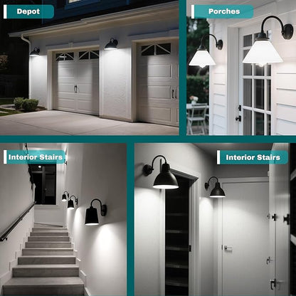 8-Pack Motion Sensor Light Bulbs, 12W(100W Equivalent), Movement Security LED Bulb(Energy Efficient) Indoor/Outdoor, Motion Activated Dusk to Dawn Bulb for Porch, Garage, Basement, Hallway, Stairs