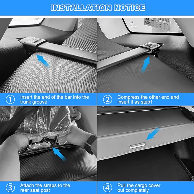 AUXKO Retractable Cargo Cover for Honda CRV 2023-2026, Trunk Cover Shade Cover for 2025 2026 Honda CRV, Shielding Shade Anti-Peeping Luggage Privacy Screen,Carbon Fiber(NOT for Sport Touring Hybrid)