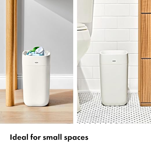 OXO Good Grips Bathroom Trash Can, White