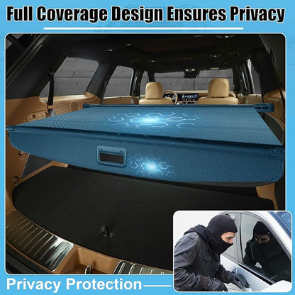 Retractable Cargo Cover Compatible with Hyundai Palisade 2026 Rear Cargo Security Trunk Cover, Storage Privacy Screen Car Trunk Luggage Cargo Shade Shield for 2026 Hyundai Palisade, Carbon Fiber