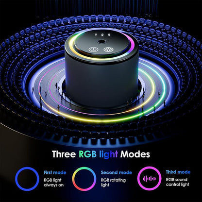 Car Air Freshener Diffuser,Smart Car Air Freshener 150ml Capacity for 6 Months,RGB Music Syncing Light,Auto On/Off,Suitable for Cars,Offices (Angel)