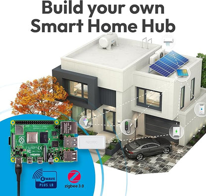Z-Stick 10 Pro - Zigbee 3.0 & Z-Wave 800 Series USB Adapter - Works with HomeAssistant - Zigbee2MQTT - Z-Wave Controller - Z-Wave Long Range - Up to 1 Mile Wireless Range - cloudfree