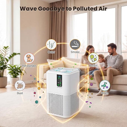 Air Purifiers for Home Large Room Up to 1750ft², Auto Air Quality Monitor