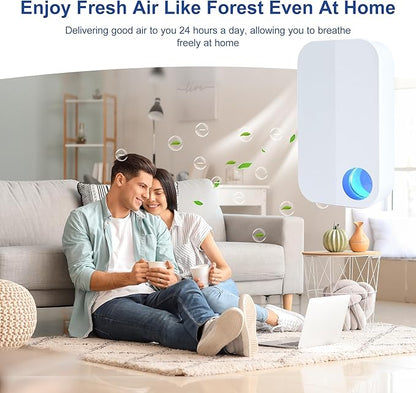 Plug In Air Ionizers,Negative Ion Air Purifier for Home and Office Use,Quiet Operation Air Cleaner to Freshen Indoor Air,Mobile Ionic Air Purifier for Bedroom,Living Room,Bathroom(2)