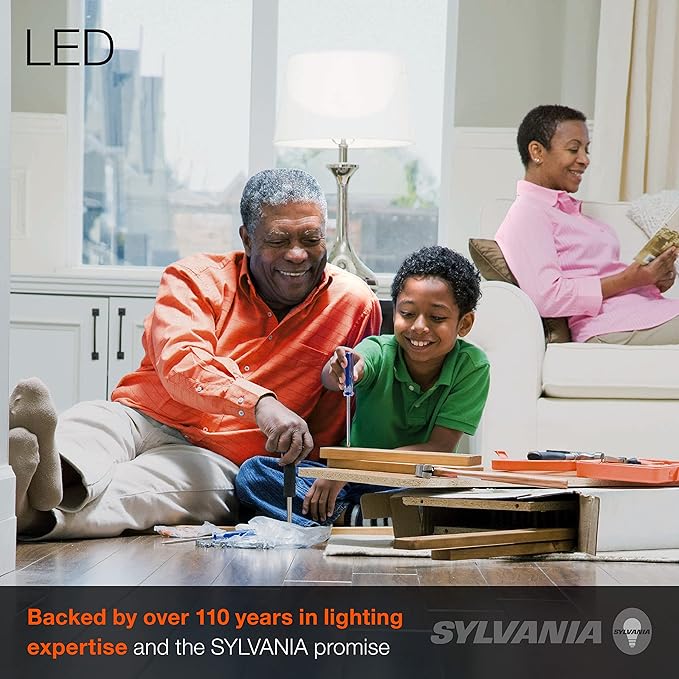 Sylvania Ultra LED A19 Light Bulb, 75W Equivalent, Efficient 12W, 13 Year, Dimmable, 1100 Lumens, Frosted Finish, 5000K, Daylight - 8 Pack (41959), Soft White