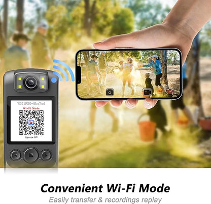 4K Body Camera with Audio and Video Recording, 128GB Mini Wearable Cam with Magnetic Lanyard, Body Worn Camera for Travel, Cycling, Work Security, Police Law Enforcement
