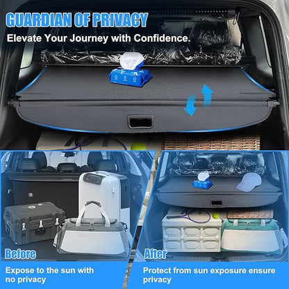 AUXKO Retractable Cargo Cover for Toyota 4Runner 2026-2025, Trunk Cargo Cover Luggage Security Shade Cover for 2026 Toyota 4Runner Shielding Shade Anti-Peeping Luggage Privacy Screen, Carbon Fiber
