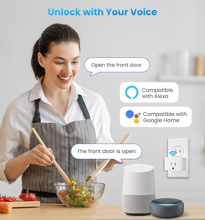Veise G1 Gateway Compatible with KK Home APP for Remote & Voice Control | Compatible with Alexa & Google Assistant, Easy to Set up, Compatible with Veise VE017 Series, VE018, VE019 Smart Locks