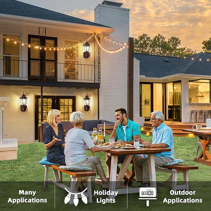 Porch Lights with Outlet, Motion Sensor Outdoor Lights