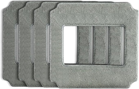 AlfaBot GLS400 Window Cleaner Robot Replacement Mop Cloths, Washable Cleaning Rags, 4-Pack