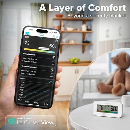 Temp Tracker Interior Wi-Fi Alert System with the Bridge Gateway and an Interior Temperature and Humidity Display with Comfort Meter