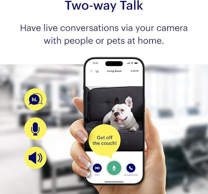 Canary View Indoor Home Security Camera 1080p HD WiFi IP | 24/7 Watch Live Video, Motion Alerts, Two-Way Talk, Night Vision, 10x Zoom, Private Mode, Compatible with Alexa, Google Assistant