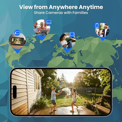 xmartO 2Pack Wireless Solar Outdoor Security Camera, 4MP 2K QHD WiFi6 Camera, All Weather 9000mAh Battery, IR&Color Night Vision, PIR Detection, 2-Way Audio, No Monthly Fees, Works NVR