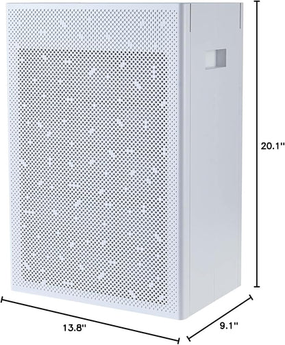 Smart Air (aka Smart Health) SA600 Air Purifier for Home & Office – Cleans 1200 ft²/30 Mins,24-53 dB,Dual-Inlet, With 2 True H13 HEPA & Activated Carbon VOC Filters for Allergies, Pets, Smoke & Odors