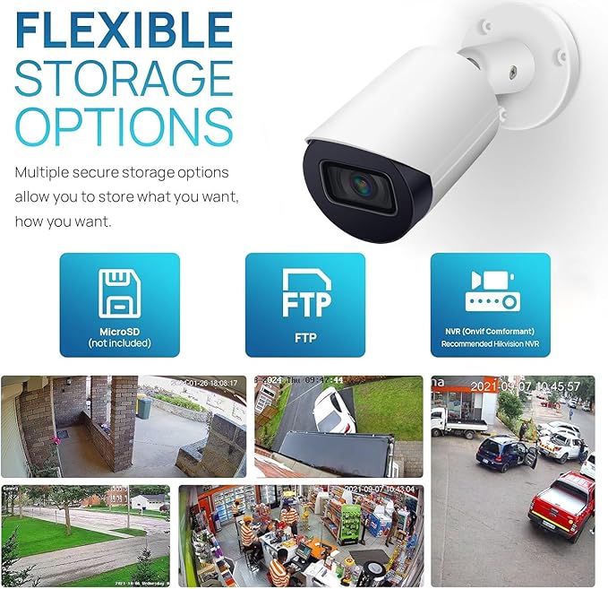 DahuaSecurity 8MP PoE IP Camera, 4K Security Bullet Camera with Smart Motion Detection IR&Color Night Vision, Metal Shell,MicroSD(256GB),H.265+,IP67