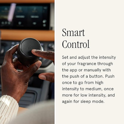 Pura Car Pro - Smart Fragrance Diffusion - Rechargeable & Cordless Fragrance Diffusion - Portable Smart Car Diffuser with USB-C Cable - Start & Stop Accelerometer Detects Motion - Diffuser Only