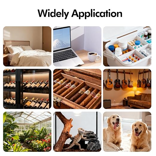 eMylo WiFi Thermometer Hygrometer,Smart Indoor Temperature Humidity Sensor | Remote Monitor Temp/Humidity with Digital Electronic Display, App Notification Alert, Free Data Storage Export, for Home Room