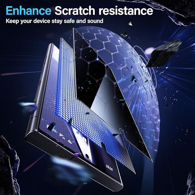 X-it for Samsung Galaxy S23 Ultra/S22 Ultra Screen Protector Privacy [Auto Alignment/Dust Removal],Bubble-Free,[100% Ultrasonic Fingerprint ID] Easy Installation Full Coverage Anti-Spy [Non-Glass] 2 Packs