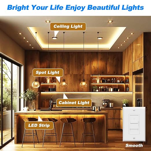96W Dimmable LED Driver 24V,Triac ELV/MLV LED Transformer Compatible with Lutron&Leviton Switches,Dimmable Led Power Supply for Indoor/Outdoor L-E-D Lights,UL&FCC-Listed